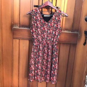 Red Floral Flowy Dress